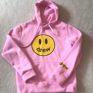 “Drew” pink hoodie sweatshirt